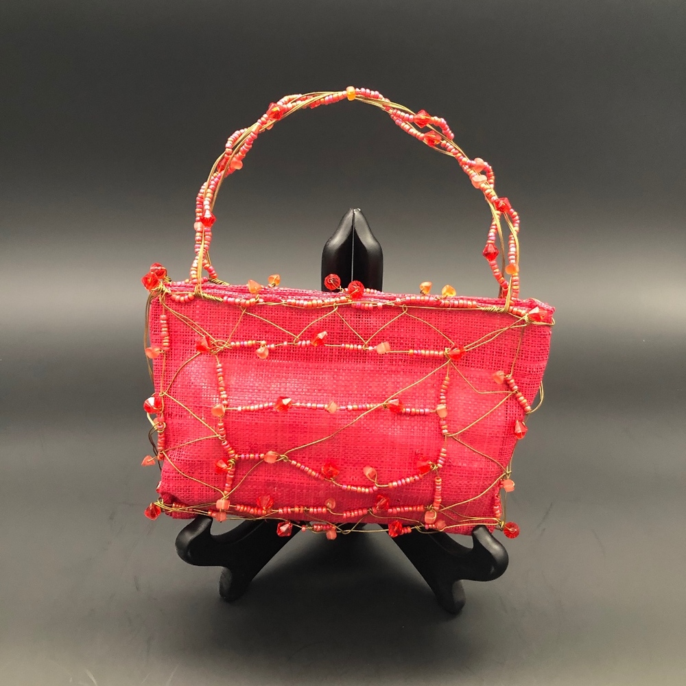 Cutest Little Evening Bag EVER! Red Beaded Bag